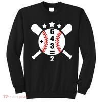 Baseball Math 6 4 3 2 Double Play Cute Softball Game Sweatshirt thumb 0