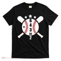 Baseball Math 6 4 3 2 Double Play Cute Softball Game T-Shirt thumb 0