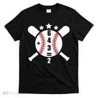 Baseball Math 6 4 3 2 Double Play Cute Softball Game T-Shirt thumb 0