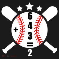 Baseball Math 6 4 3 2 Double Play Cute Softball Game T-Shirt thumb 7