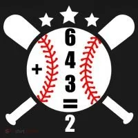 Baseball Math 6 4 3 2 Double Play Cute Softball Game T-Shirt thumb 7