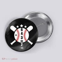 Baseball Math 6 4 3 2 Double Play Cute Softball Game Button thumb 0
