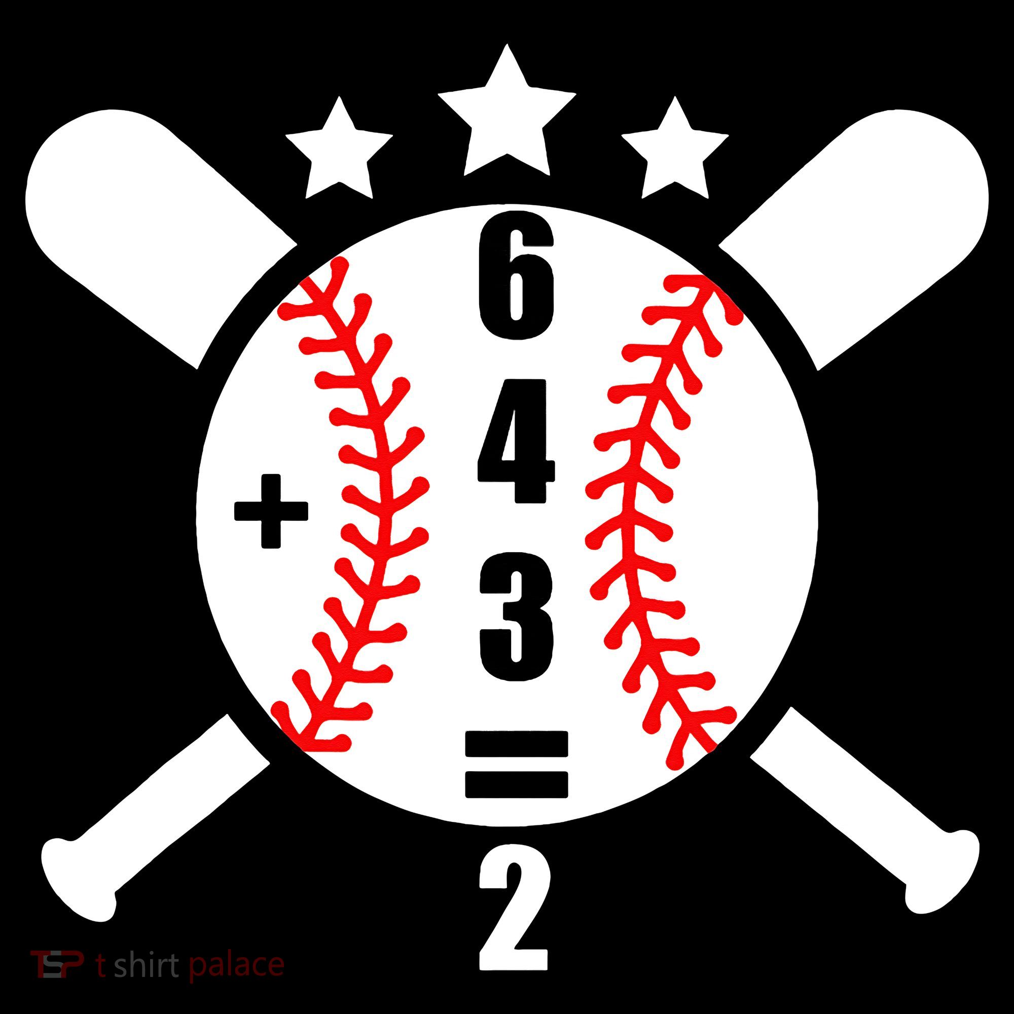 Baseball Math 6 4 3 2 Double Play Cute Softball Game Women's Hoodie