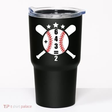 Baseball Math 6 4 3 2 Double Play Cute Softball Game Tumbler
