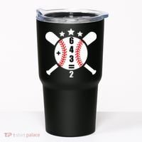 Baseball Math 6 4 3 2 Double Play Cute Softball Game Tumbler thumb 0