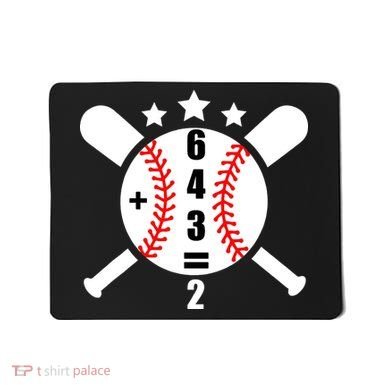 Baseball Math 6 4 3 2 Double Play Cute Softball Game Mousepad
