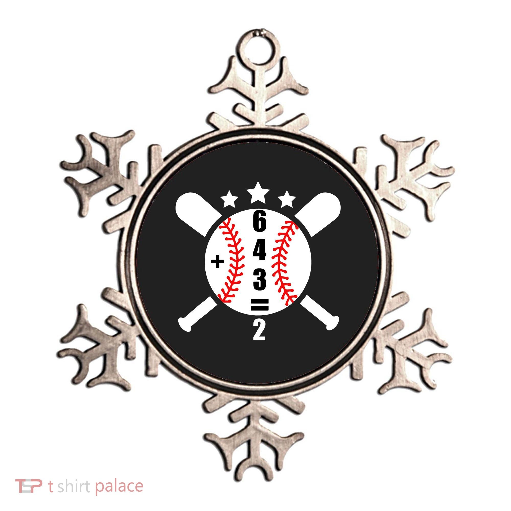 Baseball Math 6 4 3 2 Double Play Cute Softball Game Ornament
