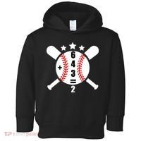 Baseball Math 6 4 3 2 Double Play Cute Softball Game Toddler Hoodie thumb 0