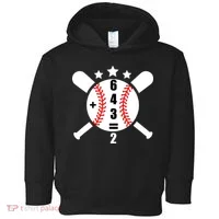 Baseball Math 6 4 3 2 Double Play Cute Softball Game Toddler Hoodie thumb 0