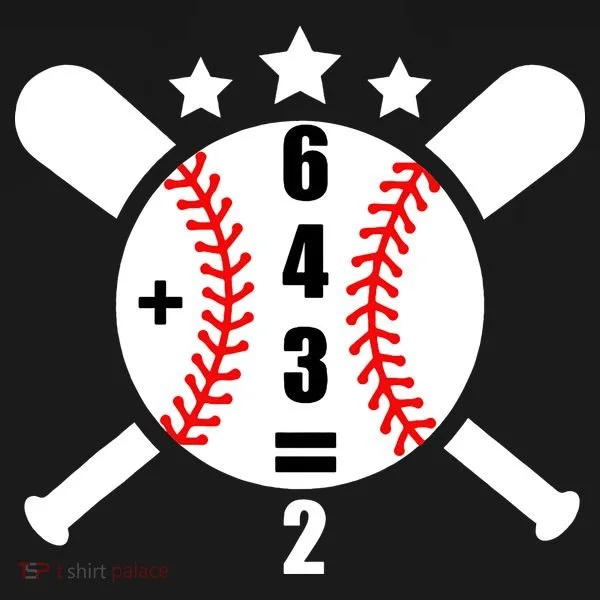 Baseball Math 6 4 3 2 Double Play Cute Softball Game Toddler Hoodie