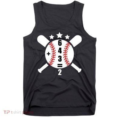 Baseball Math 6 4 3 2 Double Play Cute Softball Game Tank Top