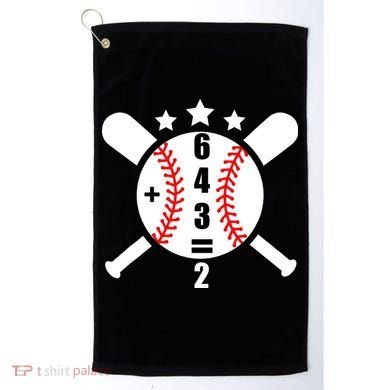 Baseball Math 6 4 3 2 Double Play Cute Softball Game Golf Towel