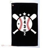 Baseball Math 6 4 3 2 Double Play Cute Softball Game Golf Towel thumb 0