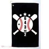 Baseball Math 6 4 3 2 Double Play Cute Softball Game Golf Towel thumb 0