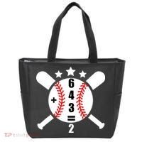 Baseball Math 6 4 3 2 Double Play Cute Softball Game Tote Bag thumb 0