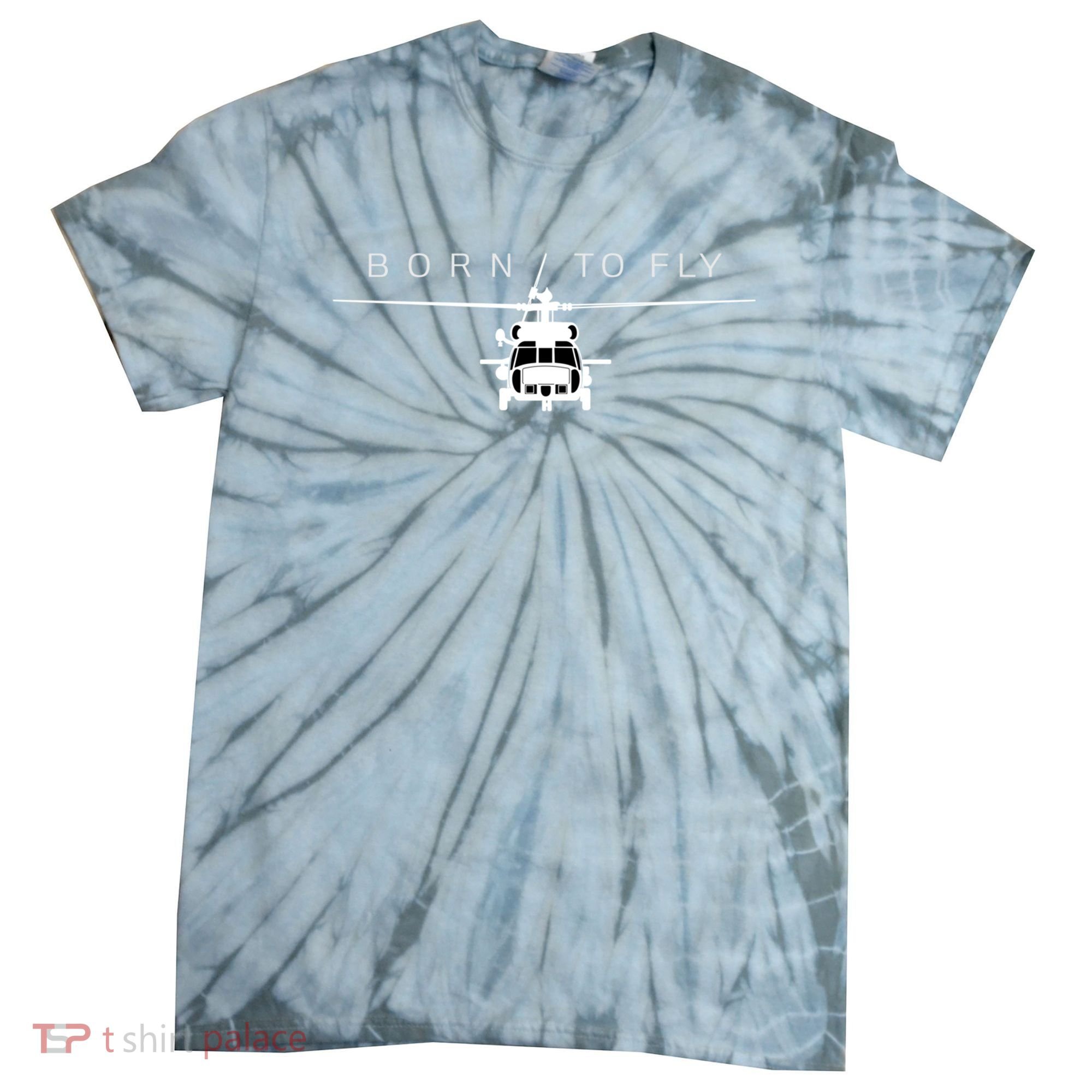 Blackhawk Military Aviation Helicopter Pilot Gift Tie-Dye T-Shirt