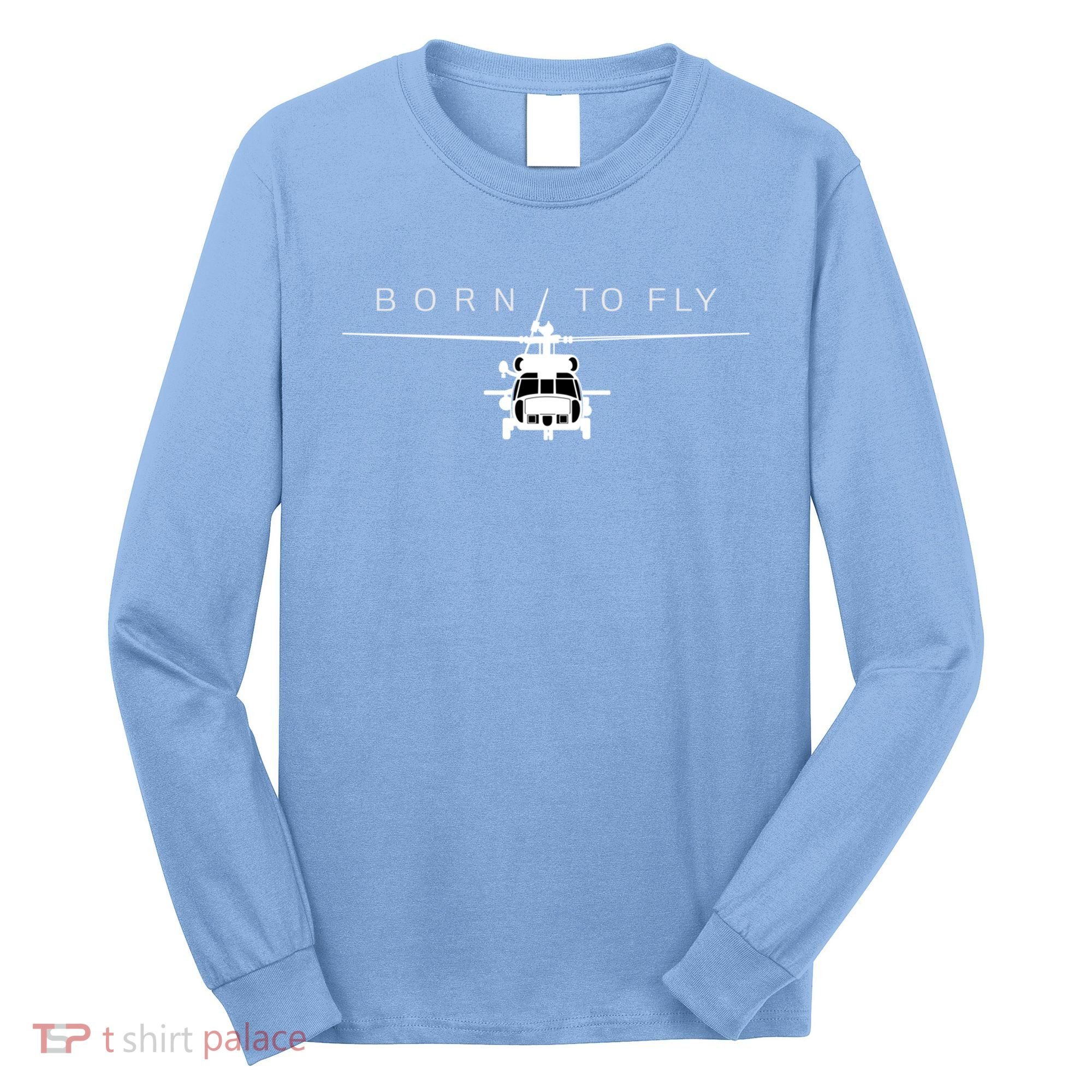 Blackhawk Military Aviation Helicopter Pilot Gift Long Sleeve Shirt