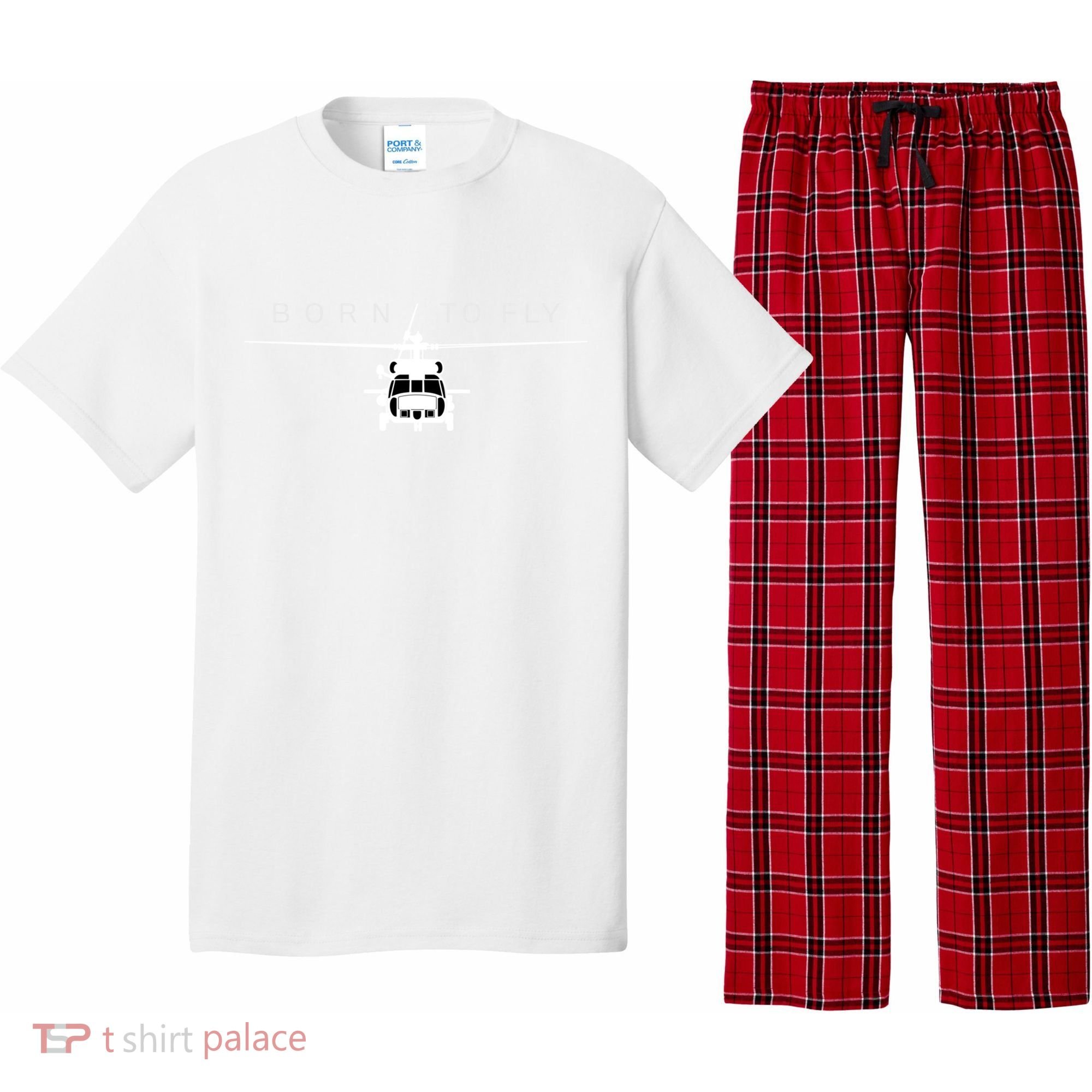 Blackhawk Military Aviation Helicopter Pilot Gift Pajama Set