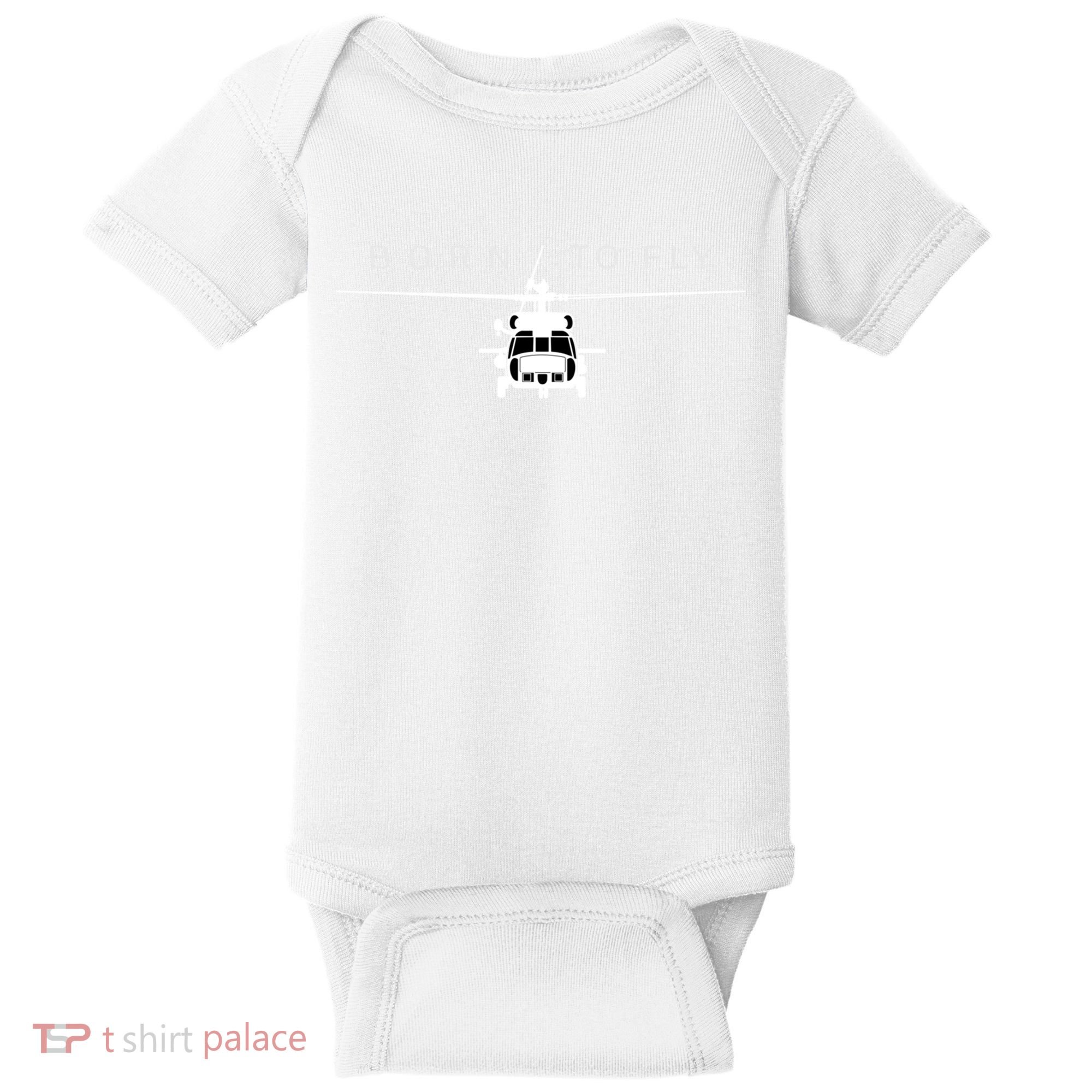 Blackhawk Military Aviation Helicopter Pilot Gift Baby Bodysuit