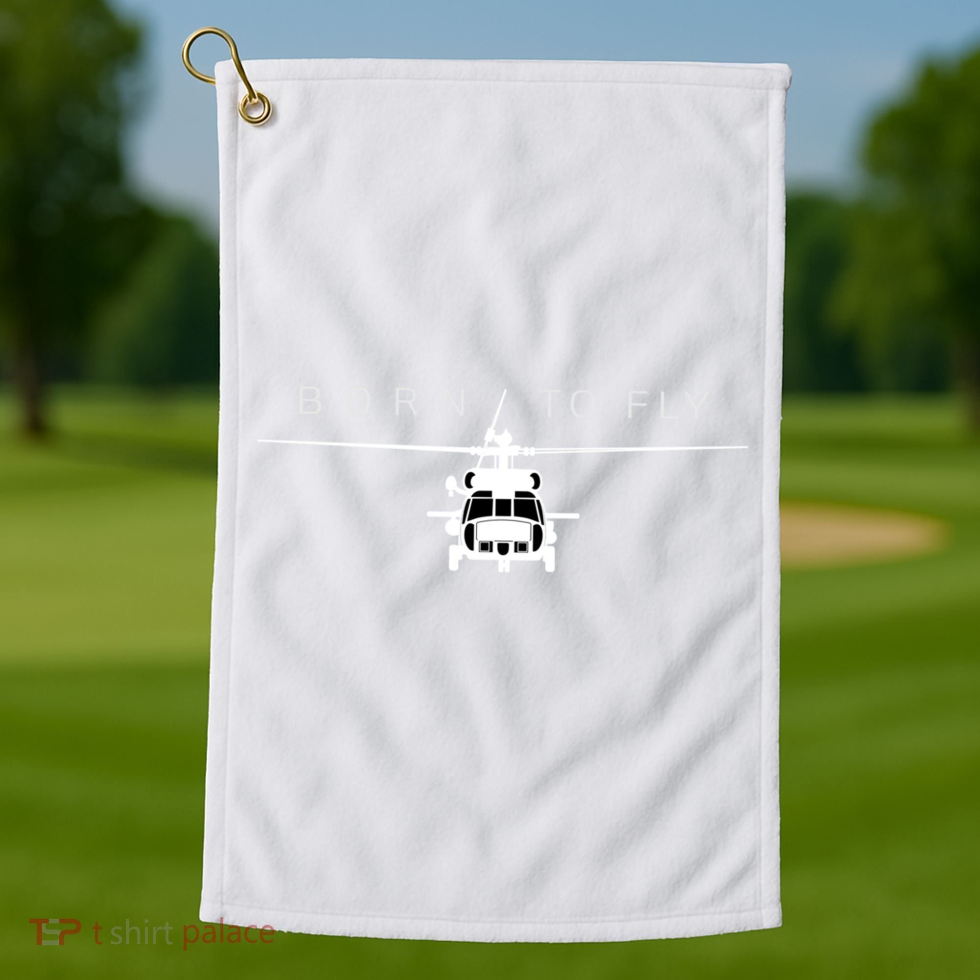 Blackhawk Military Aviation Helicopter Pilot Gift Golf Towel