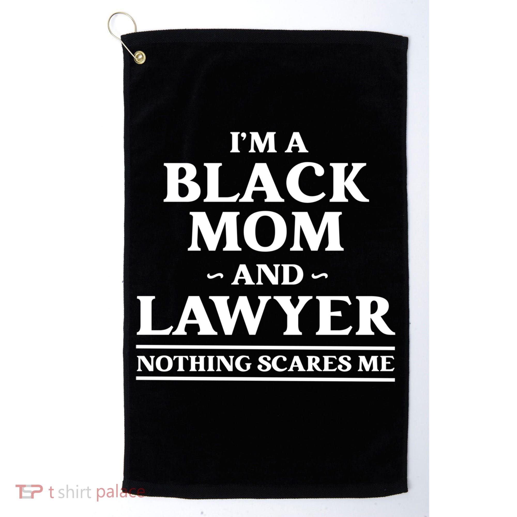 Black Mom And Lawyer African American Attorney Gift Golf Towel
