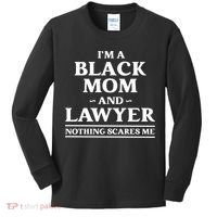 Black Mom And Lawyer African American Attorney Gift Kids Long Sleeve Shirt thumb 0