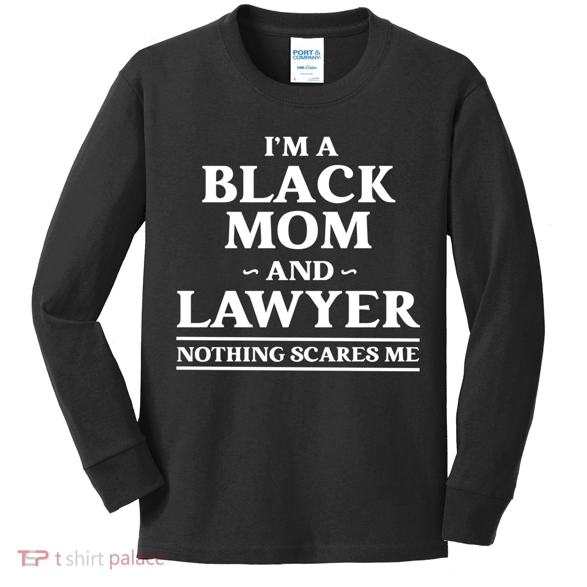 Black Mom And Lawyer African American Attorney Gift Kids Long Sleeve Shirt