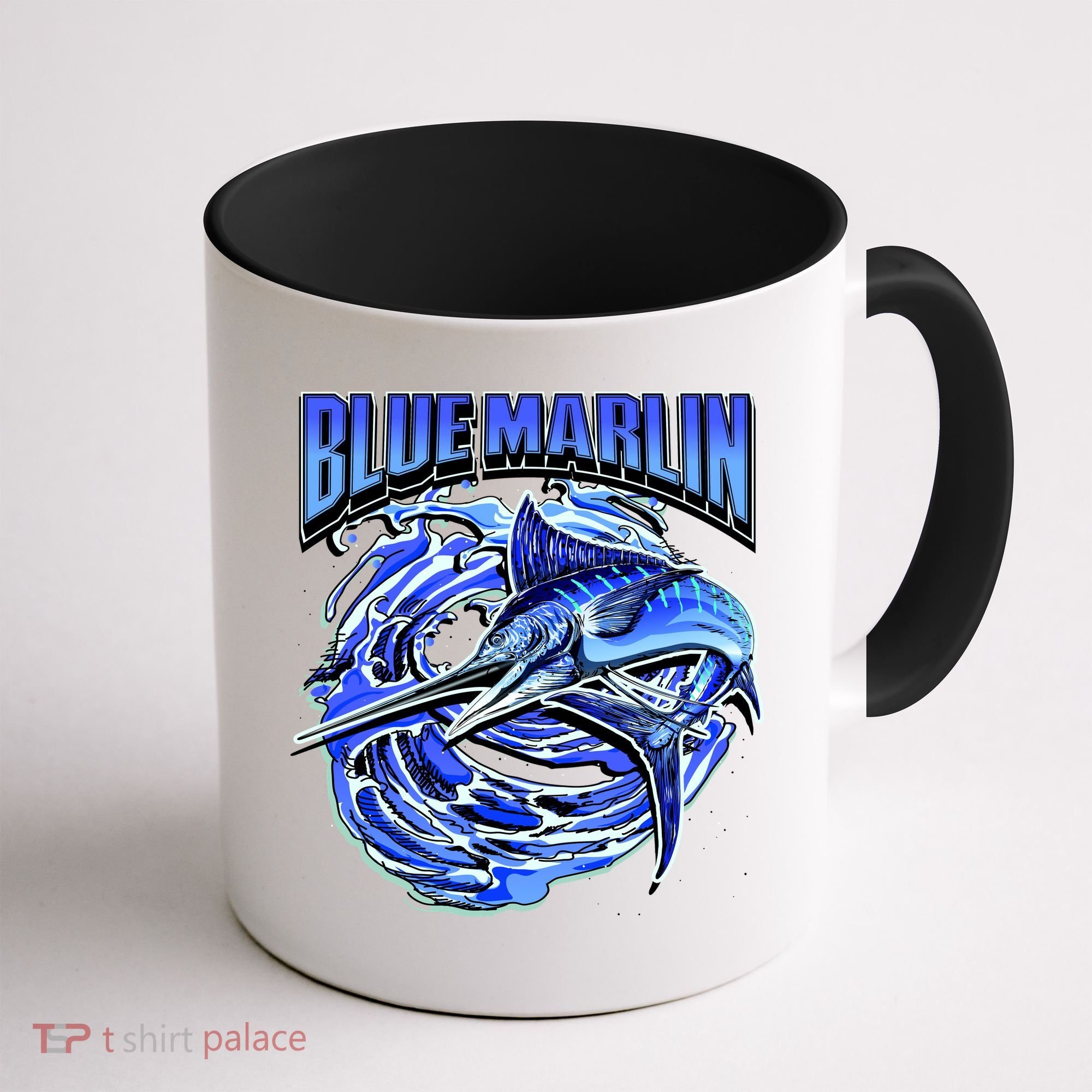 Blue Marlin Action Shot Fishing Coffee Mug