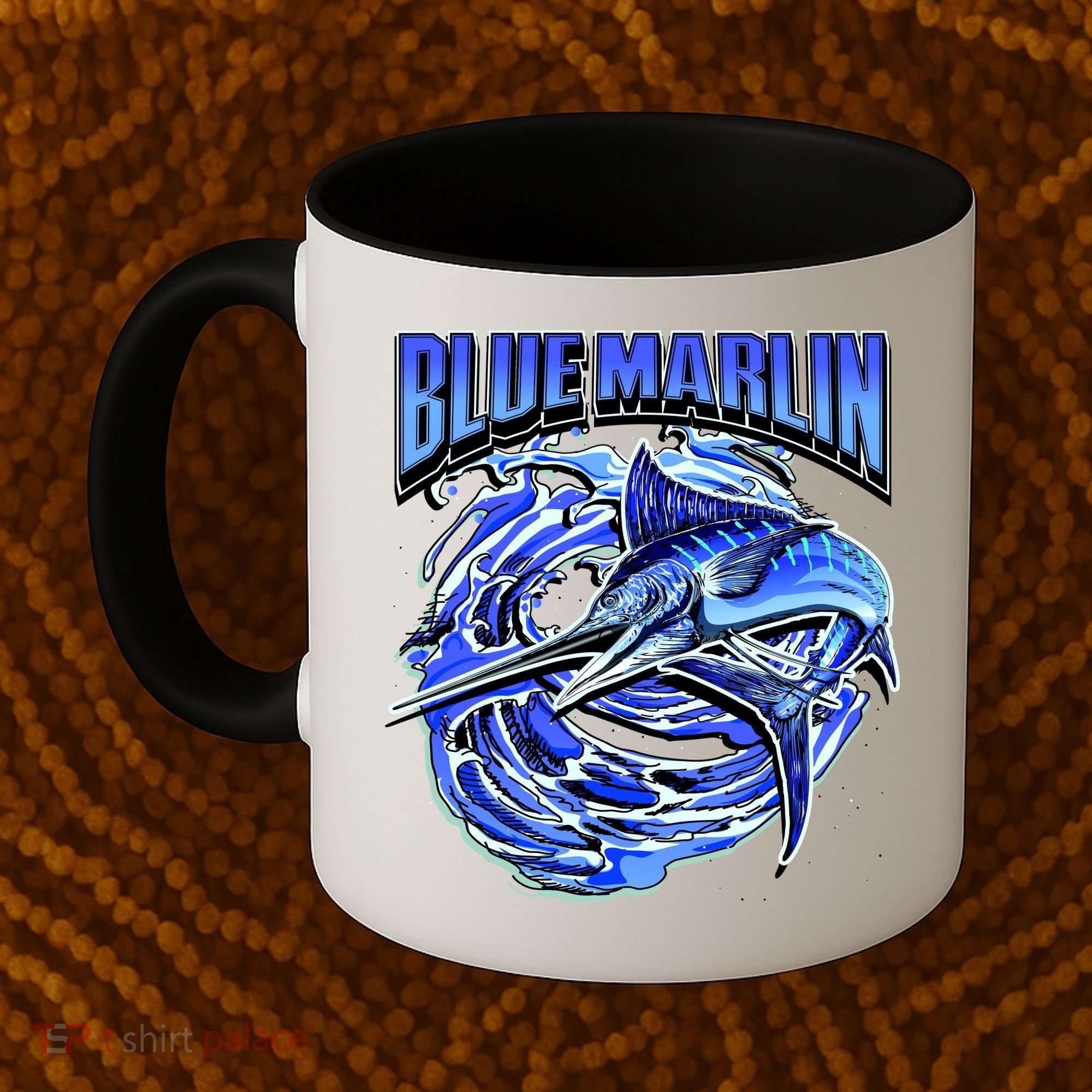 Blue Marlin Action Shot Fishing Coffee Mug