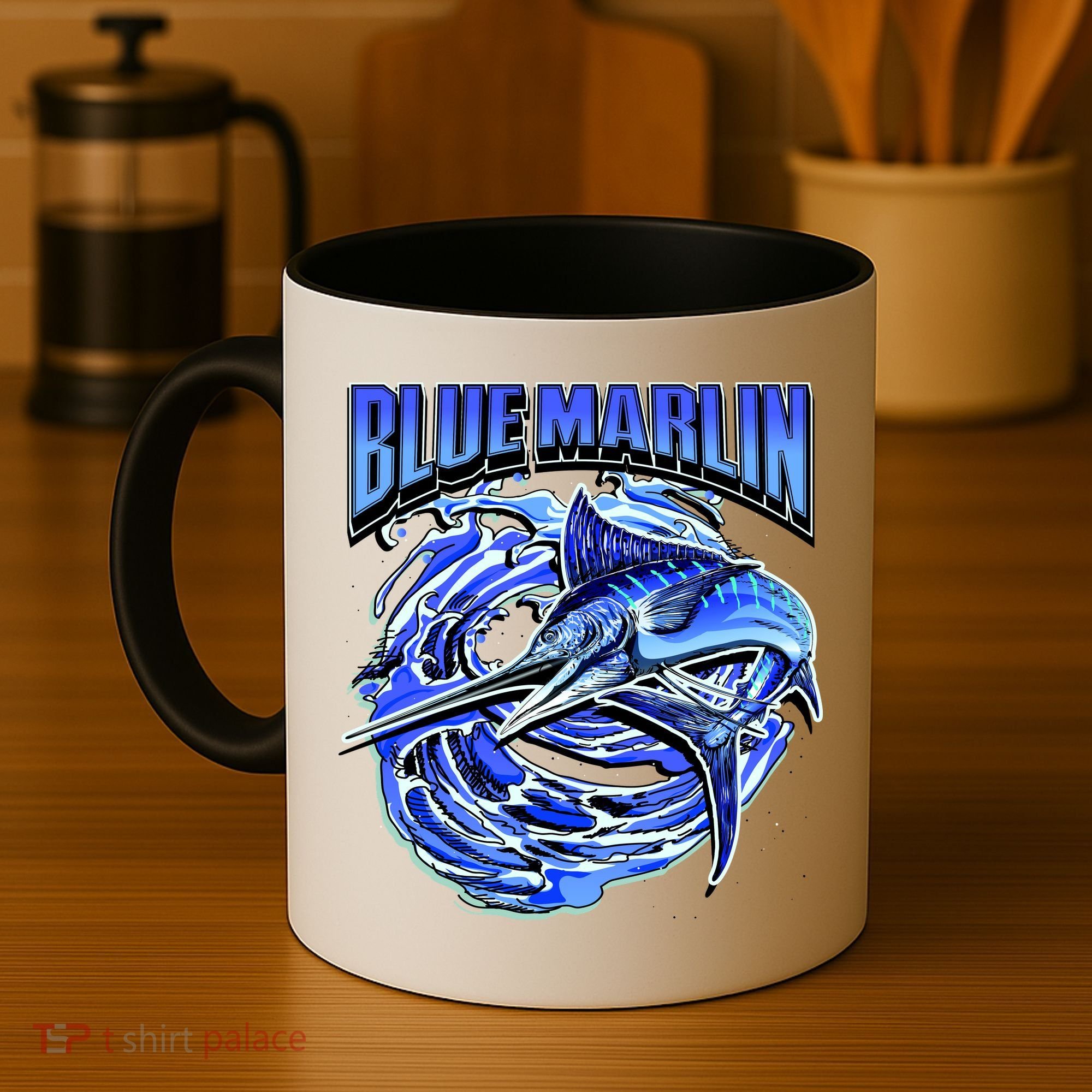Blue Marlin Action Shot Fishing Coffee Mug