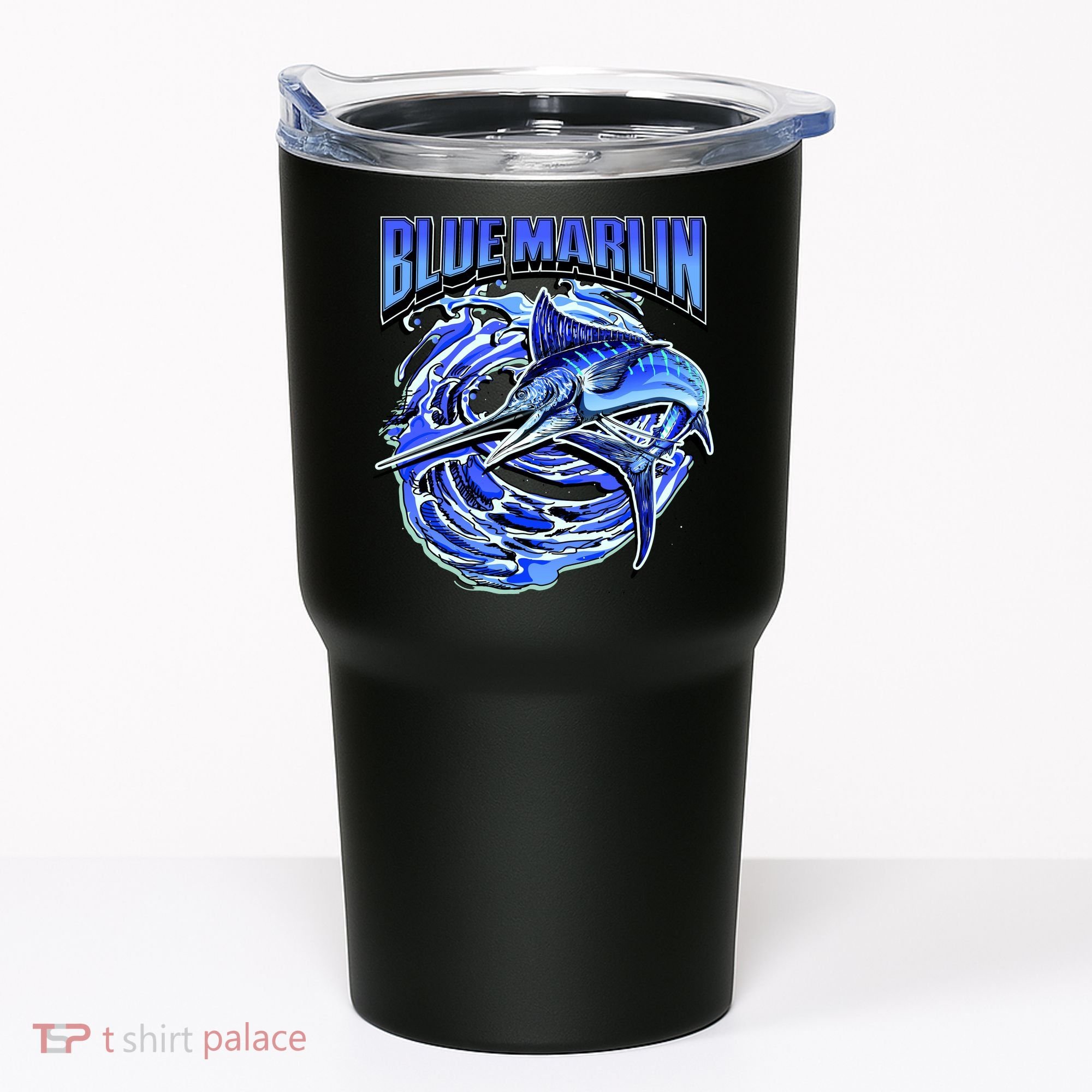 Blue Marlin Action Shot Fishing Tumbler
