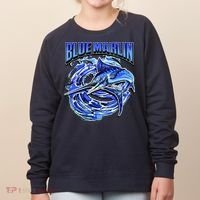 Blue Marlin Action Shot Fishing Women's Sweatshirt thumb 0
