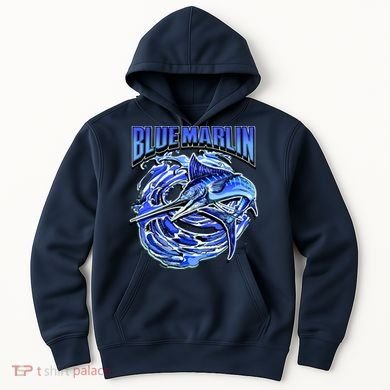 Blue Marlin Action Shot Fishing Hoodie
