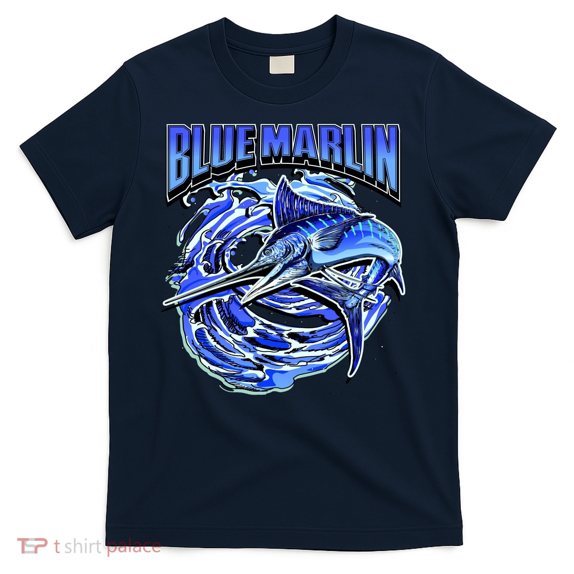 Blue Marlin Action Shot Fishing T-Shirt