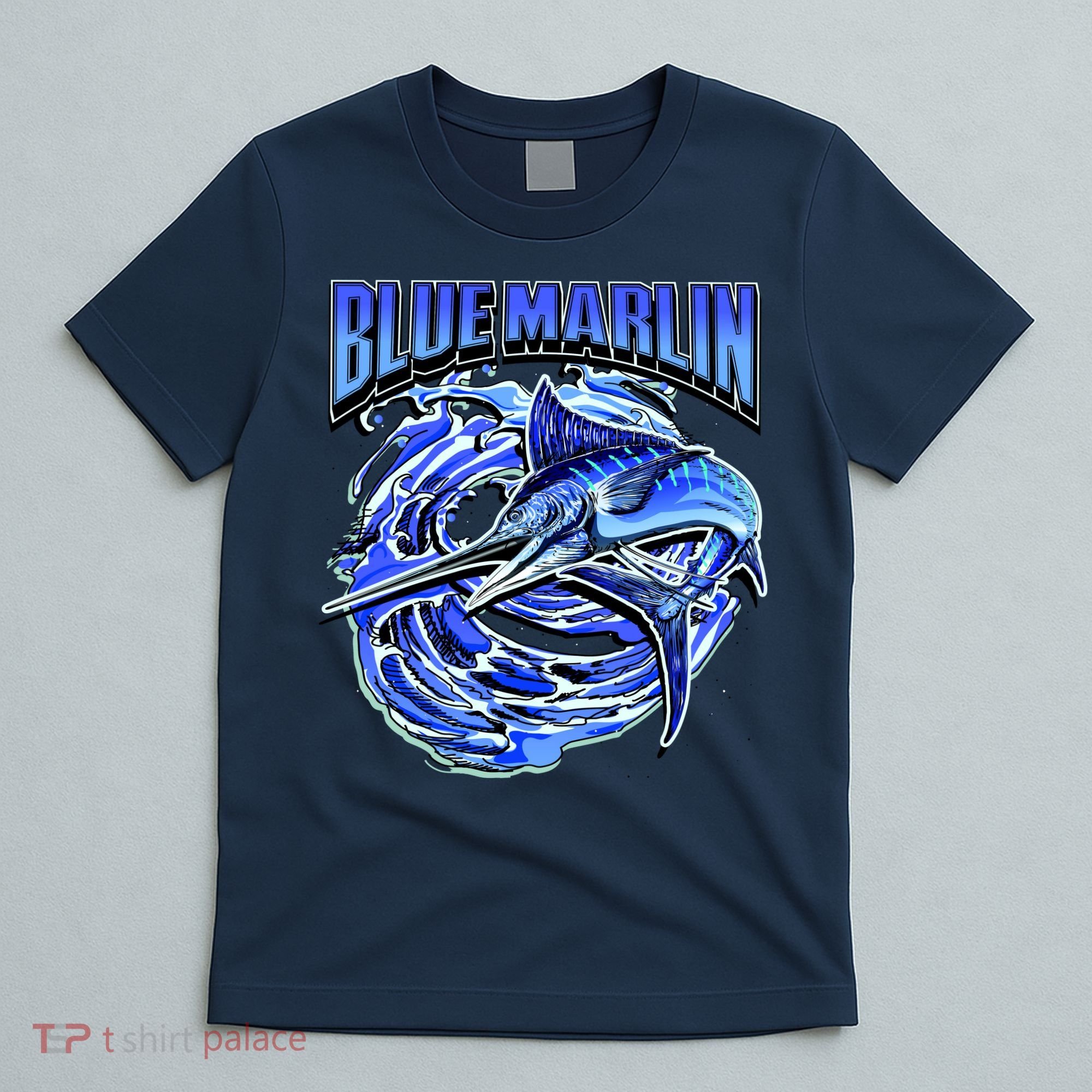 Blue Marlin Action Shot Fishing T-Shirt