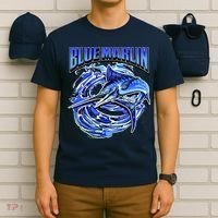 Blue Marlin Action Shot Fishing T-Shirt thumb 6
