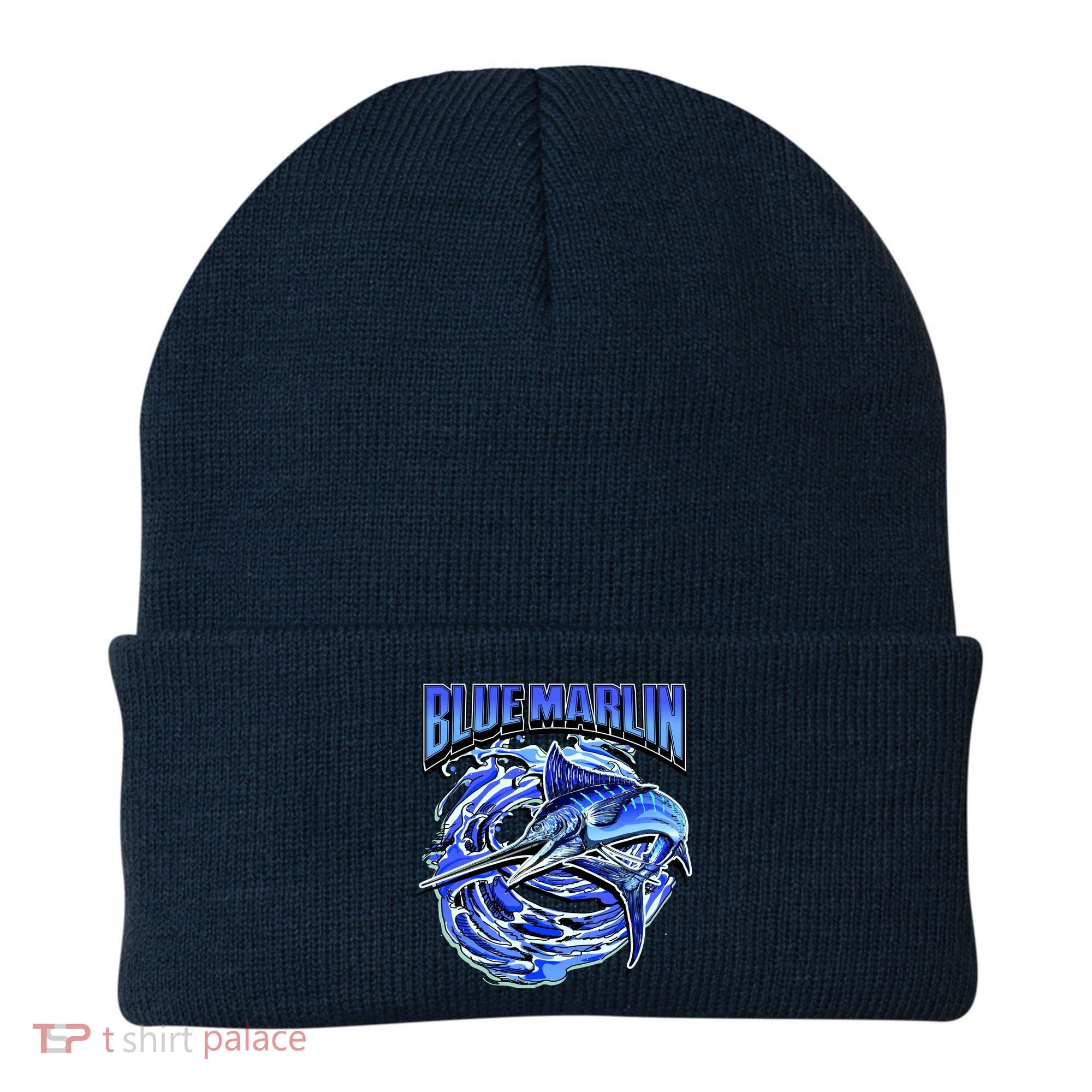 Blue Marlin Action Shot Fishing Beanie
