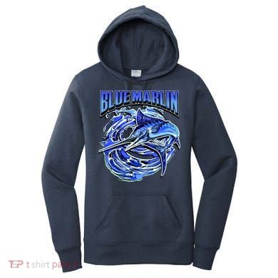 Blue Marlin Action Shot Fishing Women's Hoodie