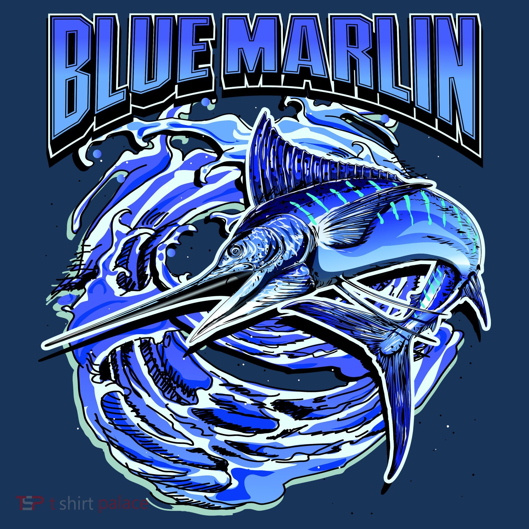 Blue Marlin Action Shot Fishing Women's Hoodie