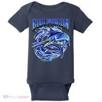 Blue Marlin Action Shot Fishing Baby Bodysuit thumb 0