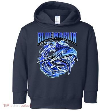 Blue Marlin Action Shot Fishing Toddler Hoodie