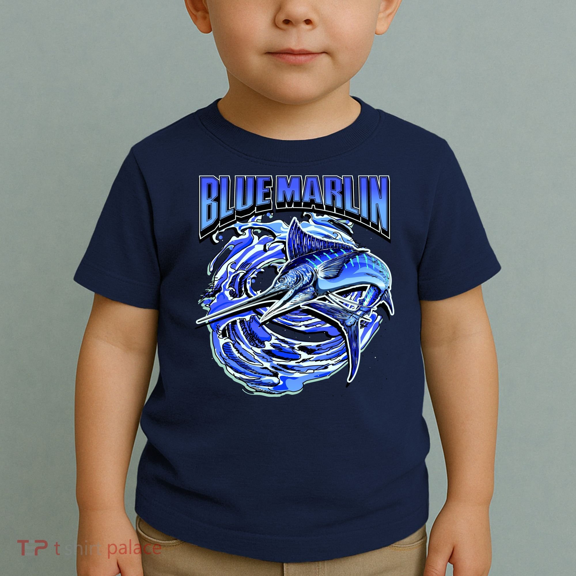 Blue Marlin Action Shot Fishing Toddler T-Shirt