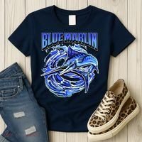 Blue Marlin Action Shot Fishing Women's T-Shirt thumb 3