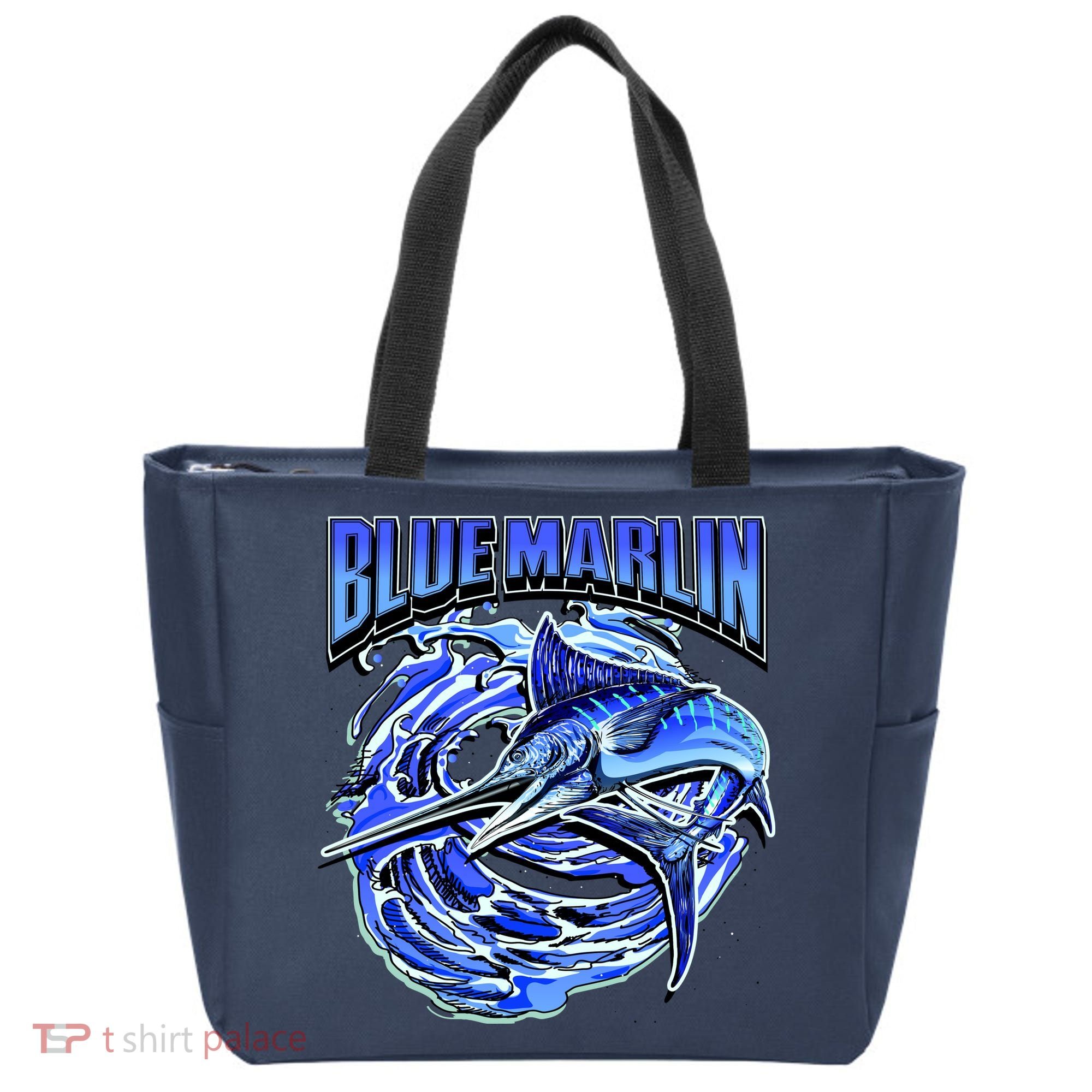 Blue Marlin Action Shot Fishing Tote Bag
