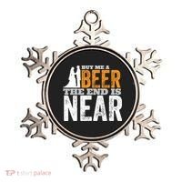 Buy Me A Beer The End Is Near Funny Getting Married Groom Ornament thumb 0
