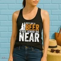 Buy Me A Beer The End Is Near Funny Getting Married Groom Women's Tank Top thumb 2