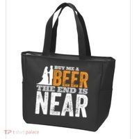 Buy Me A Beer The End Is Near Funny Getting Married Groom Tote Bag thumb 3