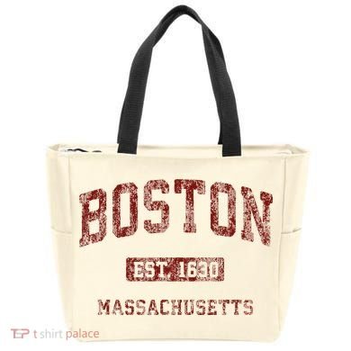 Boston Massachusetts Athletic Throwback Tote Bag