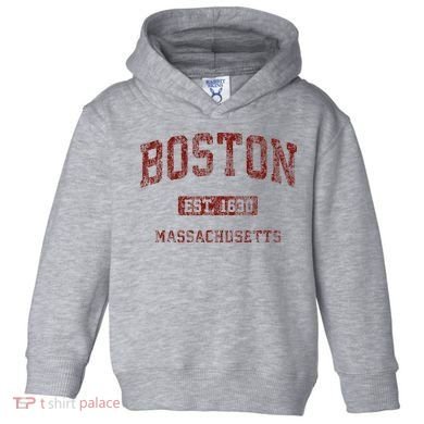 Boston Massachusetts Athletic Throwback Toddler Hoodie