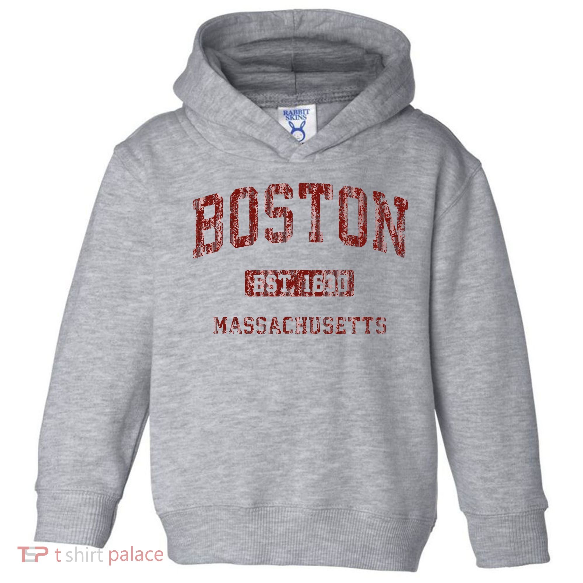 Boston Massachusetts Athletic Throwback Toddler Hoodie